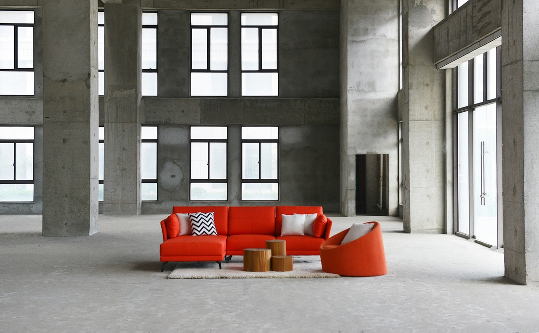Michael Strads Jervis sofa, Robin chair by Mike Loh